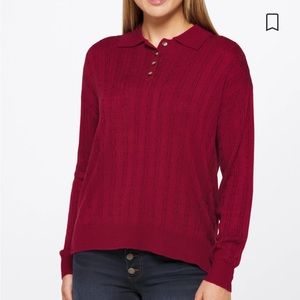 Stitch Fix Jonquil Colllared Henley Sweater size M NWT